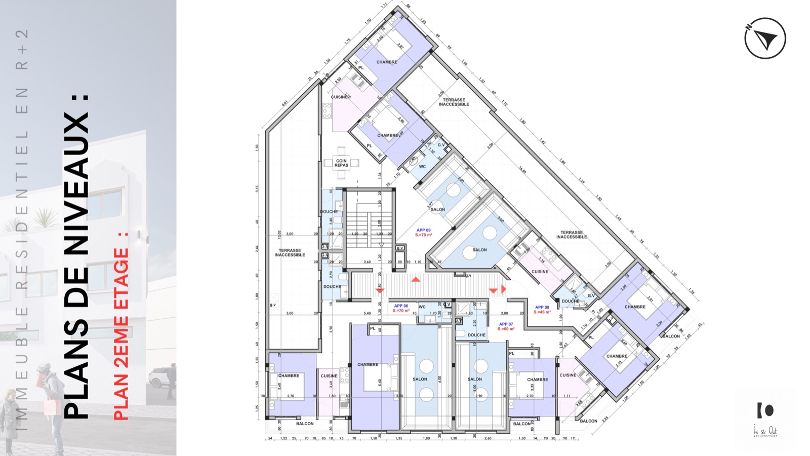Plan du 2ème étage — appartements 06 à 09